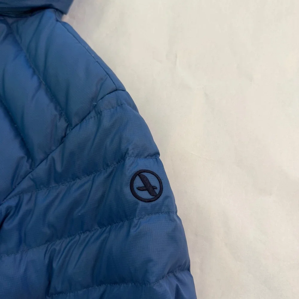 Aigle Mens Blue Quilted‎ Puffer Jacket Full Zip Insulated Size M